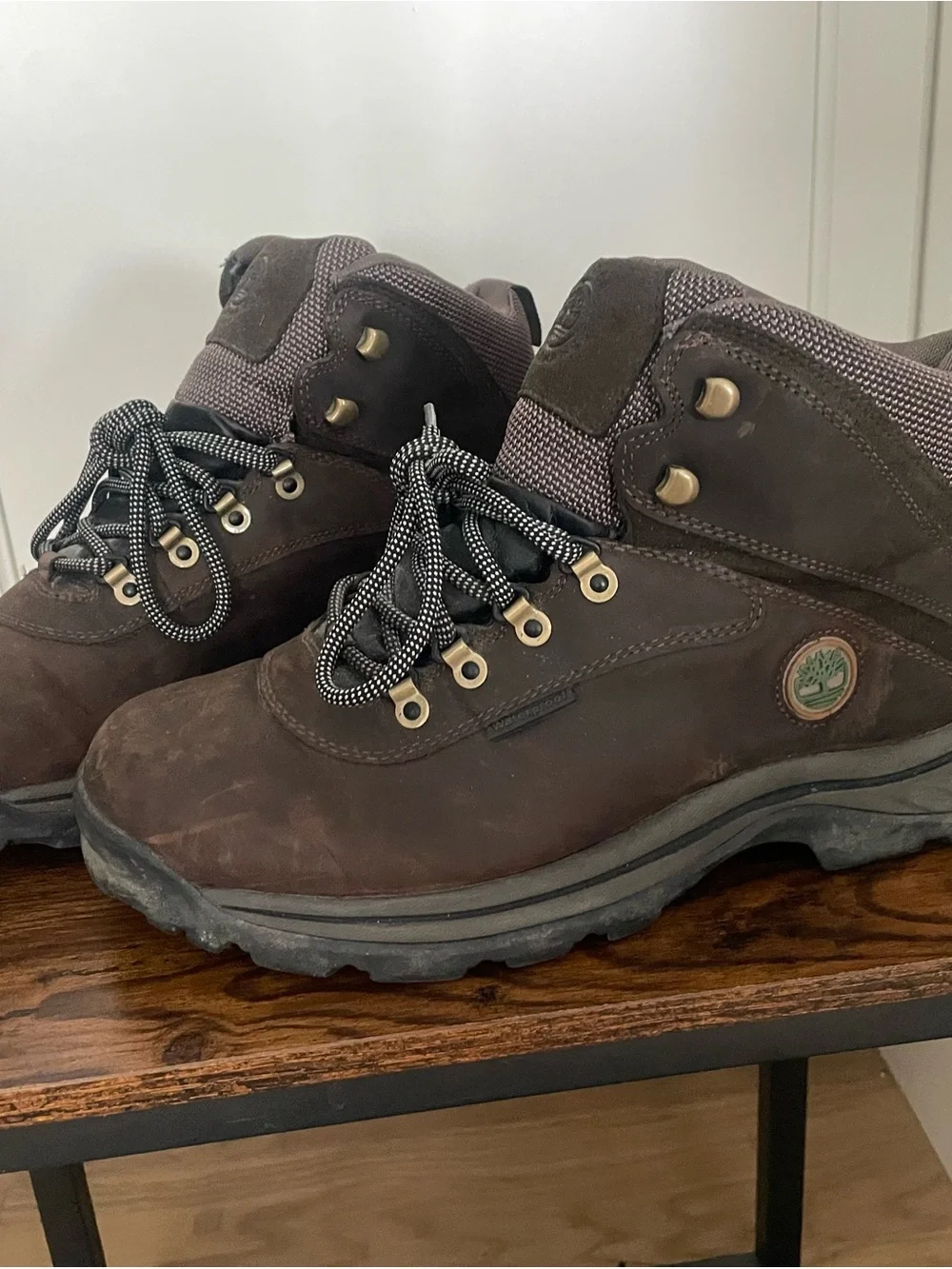 Timberland Dark Brown Men's White Ledge Lace-Up Waterproof Boot Size 10 Wide